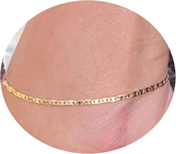 Collner Dainty Ankle Bracelet,14K Gold Plated Satellite Beads Heart Boho Beach Layering Simple Foot Chain Anklet for Women Ankle Jewelry Gifts