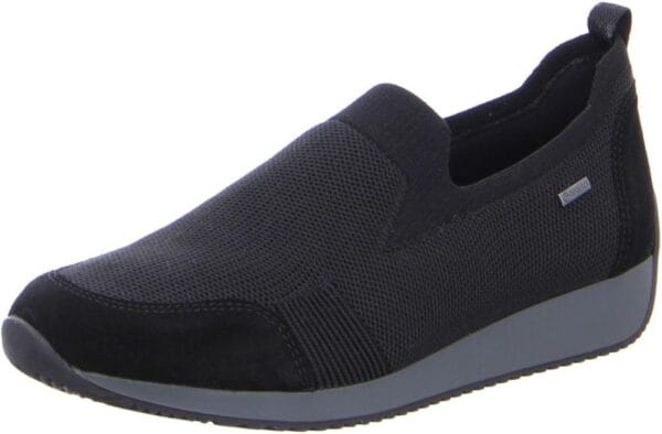 ARA womens Slip-on Sneaker, Black, 8.5 US