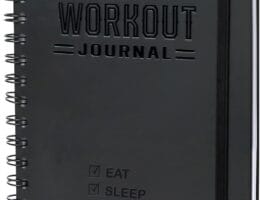 Hardcover Fitness Journal Workout Planner for Men & Women – A5(5.7″ x 8.3″) Sturdy Workout Log Book to Track Gym & Home Workouts