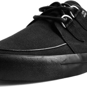 T.U.K. Twill Vegan Creeper Sneaker Shoes for Women and Men, Interlace D Ring Lace Up Shoes