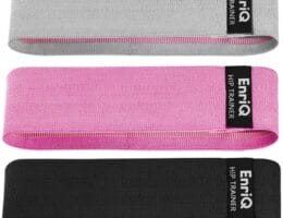 EnriQ Booty Bands Fabric Resistance Bands for Legs and Butt – Non Slip Cloth Hip Bands Elastic Workout Bands – Activate Glutes and Thighs – Made of Premium Elastic Fabric
