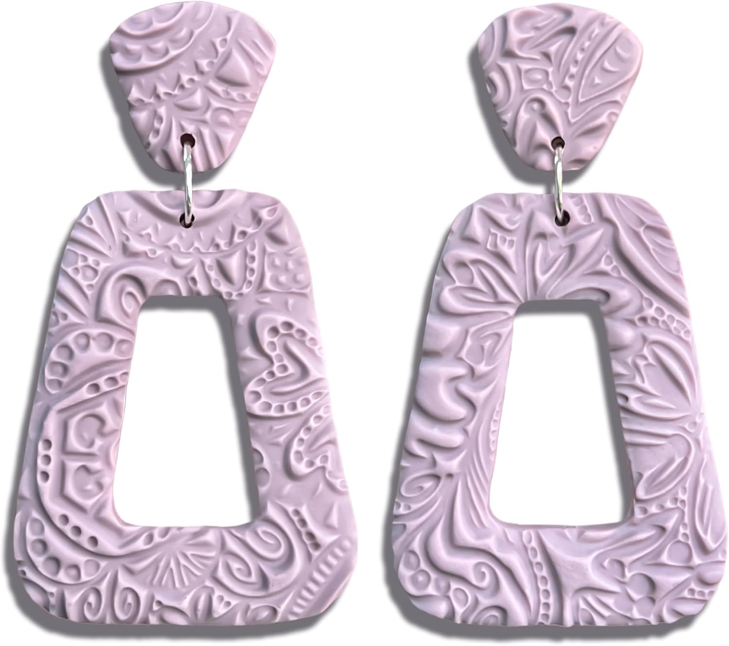 Handmade Oval Hoop Earrings Dangling Statement Drop Earrings For Women Lightweight Dangle Earrings Unique Christmas Valentine's Day Mother's Day Gift