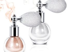 2Pcs Highlighter Powder Spray,Glitter High Gloss Powder,Shimmer Sparkle Powder Makeup Spray, for Face Body Cosmetic