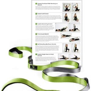 Gradient Fitness Stretching Strap for Physical Therapy, 12 Multi-Loop Stretch Strap 1" W x 8' L, Neoprene Handles, Physical Therapy Equipment, Yoga Straps for Stretching, Leg Stretcher.