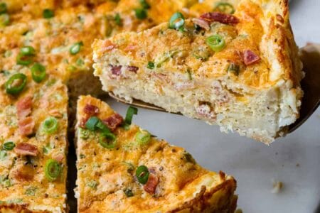 Gluten Free Hash Brown Crust Quiche Recipe