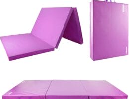 RitFit Upgraded Folding Exercise Mat, 2 Inch Thick Gymnastics Mat 3’x6’,4’x8’,4×10’,2’x8′ with Carrying Handles for Yoga, MMA, Stretching, Core Workouts and Home Gym Protective Flooring