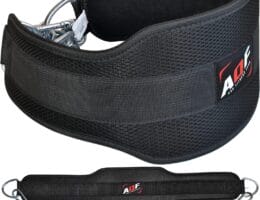 Dip Belt for Weightlifting – Weight Belt with 36″ Heavy Duty Steel Chain – Neoprene Padded Back Support Gym Lifting Belt for Powerlifting, Bodybuilding, Squat, Fitness & Pull up Training