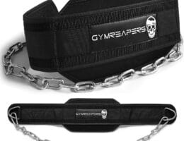 Gymreapers Dip Belt With Chain For Weightlifting, Pull Ups, Dips – Heavy Duty Steel Chain For Added Weight Training