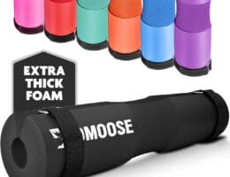 Extra Thick EVA Foam Barbell Pad for Standard and Olympic Bars – Ergonomic Neck & Back Support, Non-Slip Grip with Two Secure Straps for Stability – Hip Thrust Pad for Squats, Weightlifting and Lunges