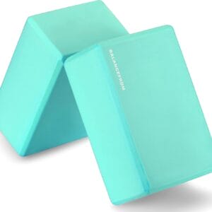 Set of 2 High Density Yoga Blocks, 9"x6"x4" Each, Pair, Multiple Colors
