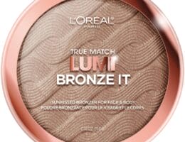 L’Oreal Paris Cosmetics True Match Lumi Bronze It Bronzer For Face And Body, Deep, 0.41 Fluid Ounce