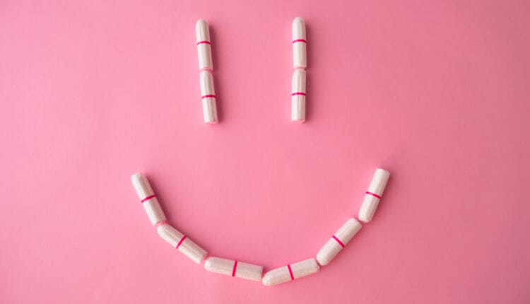 tampons creating a smile menstrual cycle oral health