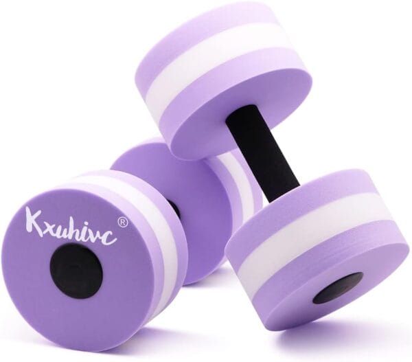 Water Dumbbells Aquatic Exercise Dumbells Water Aerobics Workouts 2PCS Foam Barbells for Men Women Water Sports Fitness Tool