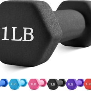 Portzon Weights Dumbbells with Neoprene Coating（Single）, 1LB-3LB Anti-Roll, Anti-Slip, Hexagonal Home Fitness Equipment for Shoulder, Neck, and Hand Training for Seniors over 55 old