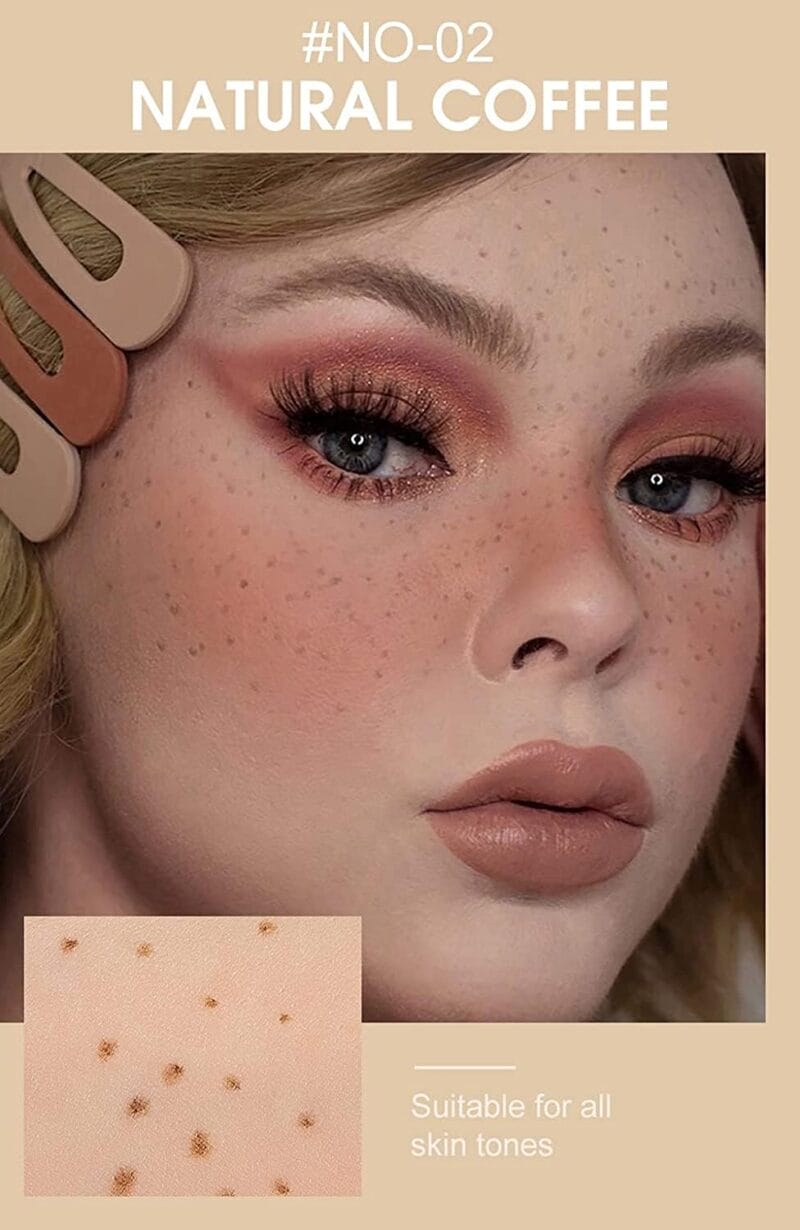 AKARY Freckle Pen Professional Lifelike Face Concealer Point Out Natural Waterproof Longlasting Soft Artificial Freckles Fine Makeup Freckle Pen Life Face Decoration (#02 Natural coffee) - Image 4