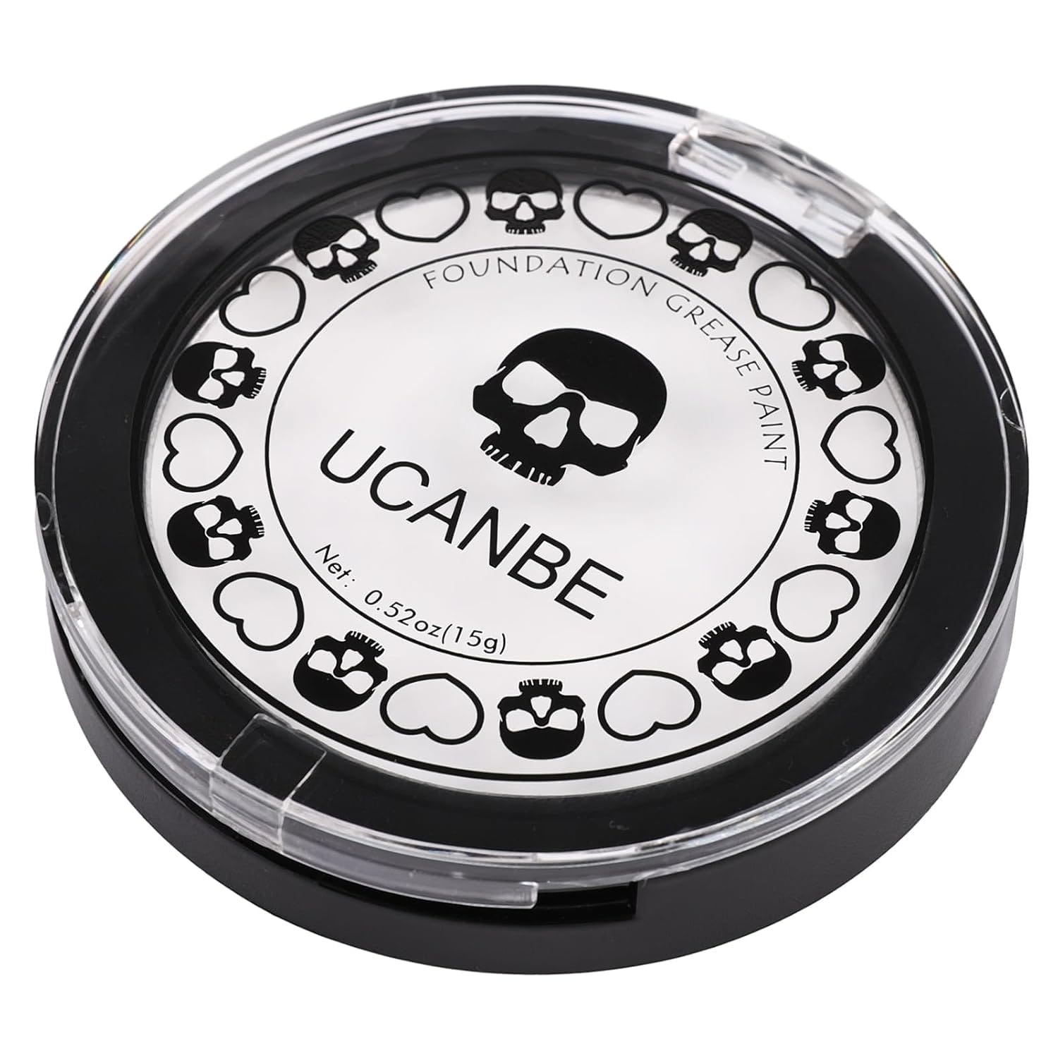 UCANBE Goth White Cream to Powder Foundation Makeup, Professional Clown White Face Body Paint with Matte Finish for Halloween, SFX Makeup, Cosplay, Costume, Stage, Mime & Film(0.52oz) - Image 8