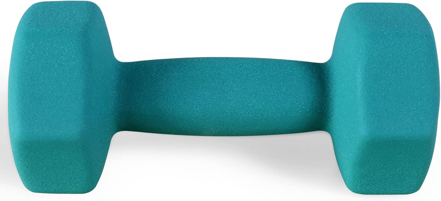 Set of 2 Neoprene Dumbbell Hand Weights, Anti-Slip, Anti-roll, Hex Shape Colorful - Image 4