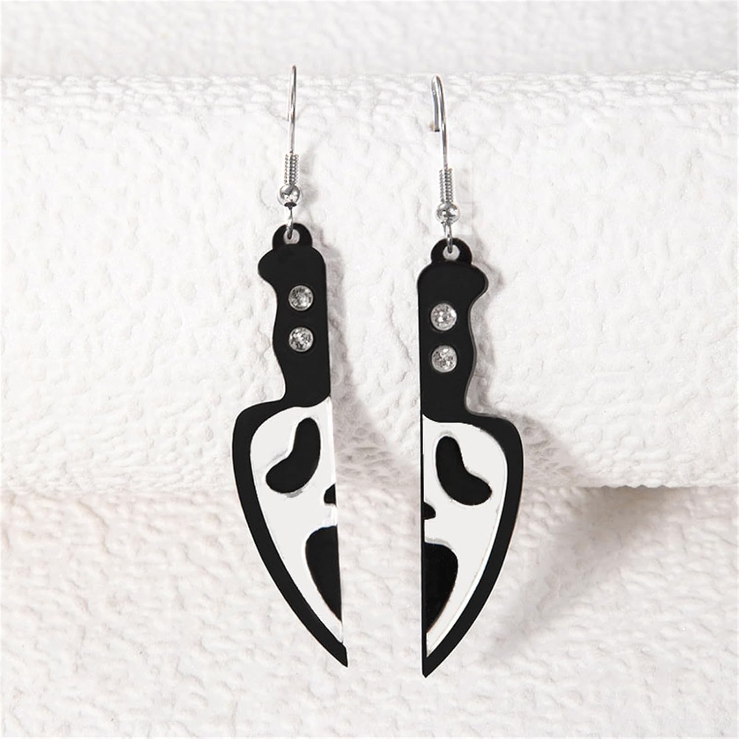 Spooky Ghost Pumpkin Earrings Halloween Cherry Earrings Funny Acrylic Candy Corn Earrings Cute Orange Pumpkin Spooky Ghost Skull Cat Spider Butterfly Dangle Earrings for Women Halloween Costume Decorations Accessories - Image 5