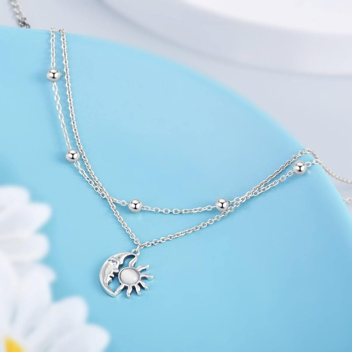 CHIC & ARTSY Women Anklets S925 Sterling Silver Dainty Layered Anklet Bracelet Adjustable Multilayer Beach Ankle Bracelet Summer Jewelry for Women 10-11 Inches - Image 4