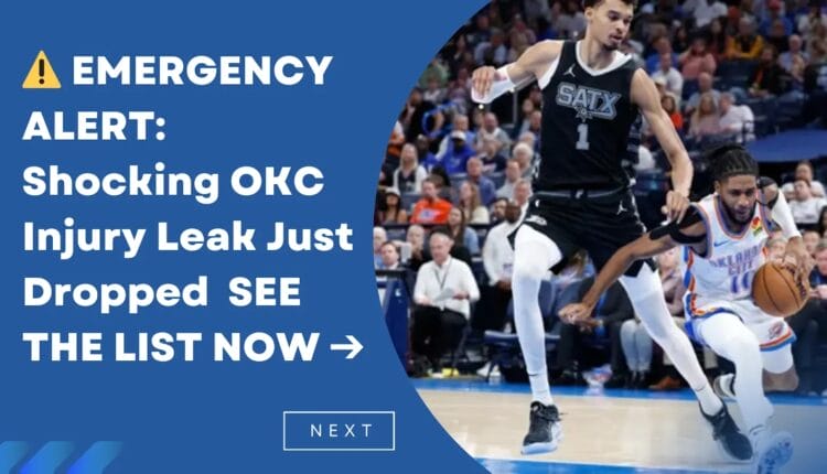 Injury-plagued Thunder Face Spurs: Where to see the latest roster updates

